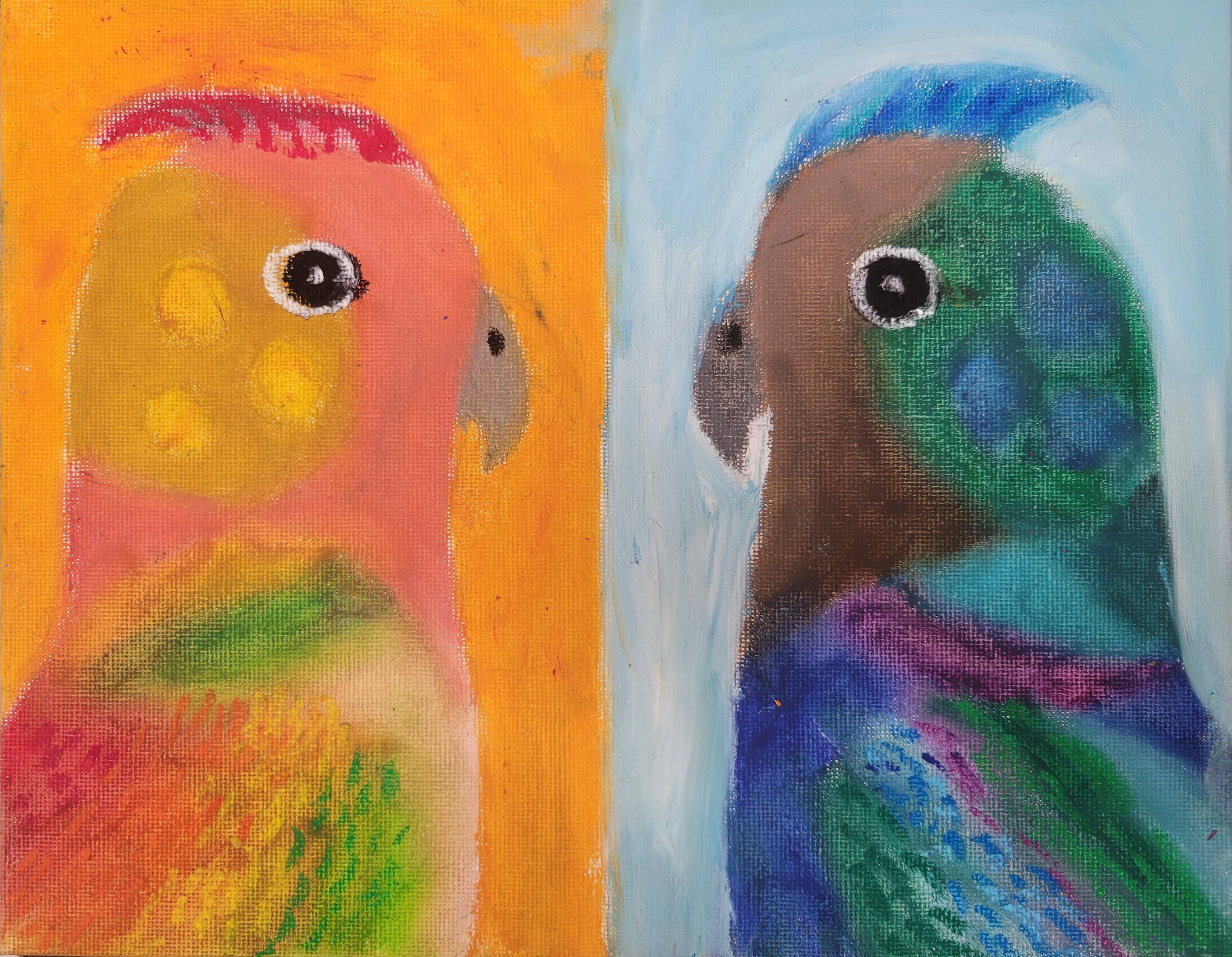 Students explored color theory through animal painting